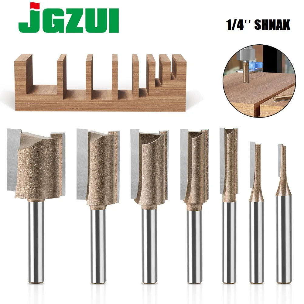 3-25mm Diameter Professiona Straight Bit Tungsten Carbide Single Double Flute Router Bit Wood Milling Cutter For Woodwork Tool