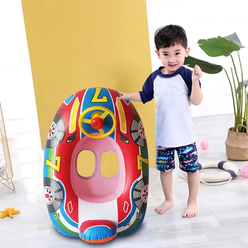 Inflatable Baby Swimming Rings Seat Floating Sun Shade Toddler Swim Circle Fun Pool Bathtub Summer Beach Party Water Toys