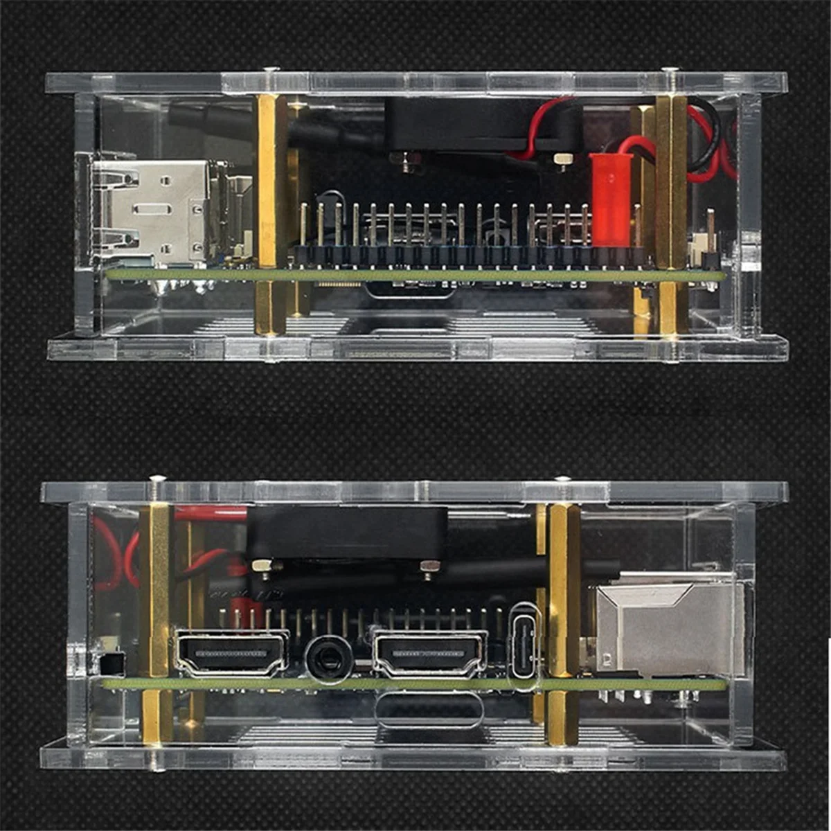 T88C Per 5 Max Custodia protettiva in acrilico trasparente con guscio dissipatore di calore
