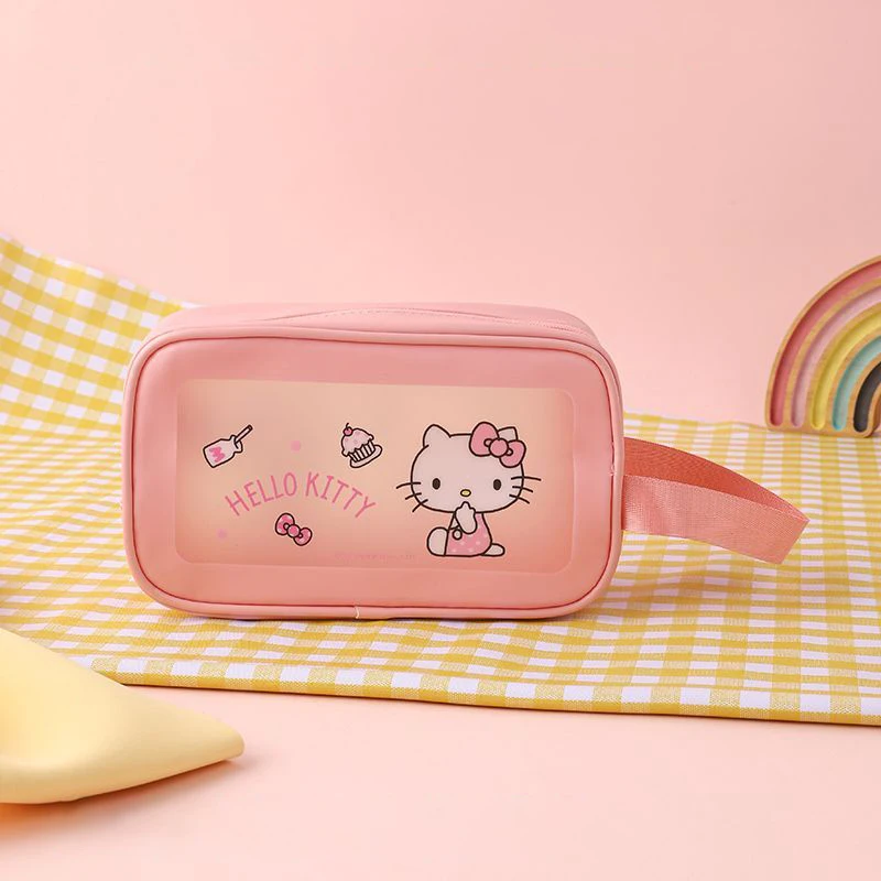 Новая портативная ручная туалетная сумка Sanrio большой емкости с героями мультфильмов Kulomi для путешествий, необходимая косметичка для хранения, водонепроницаемая подарки, игрушки