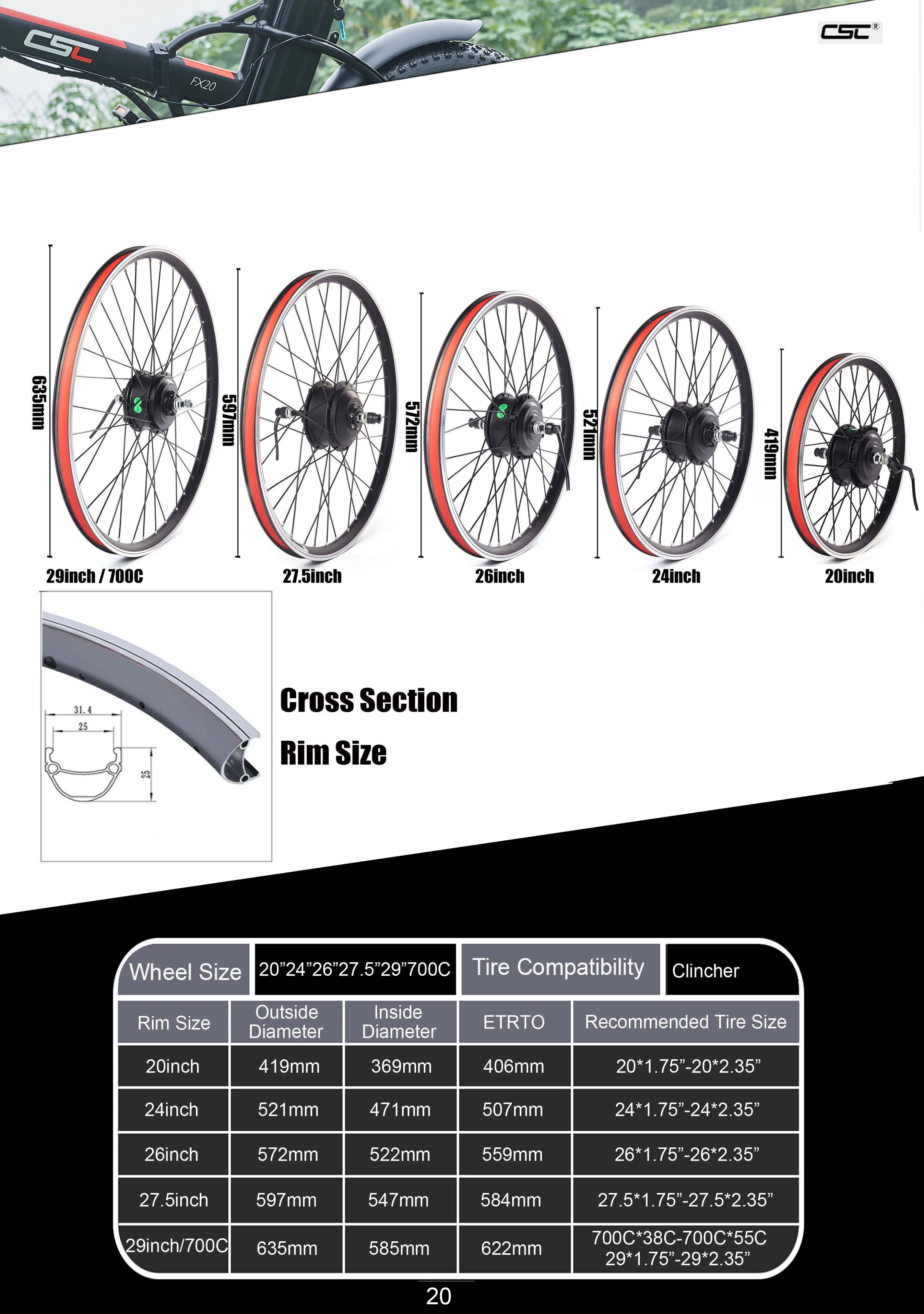 CSC MTX حافة 20in-29in 700C محور عجلات المحرك Ebike تحويل عدة دراجة كهربائية تحويل عدة 48 فولت 1000 واط 1500 واط 36 فولت 250 واط 350 واط 500 واط #3