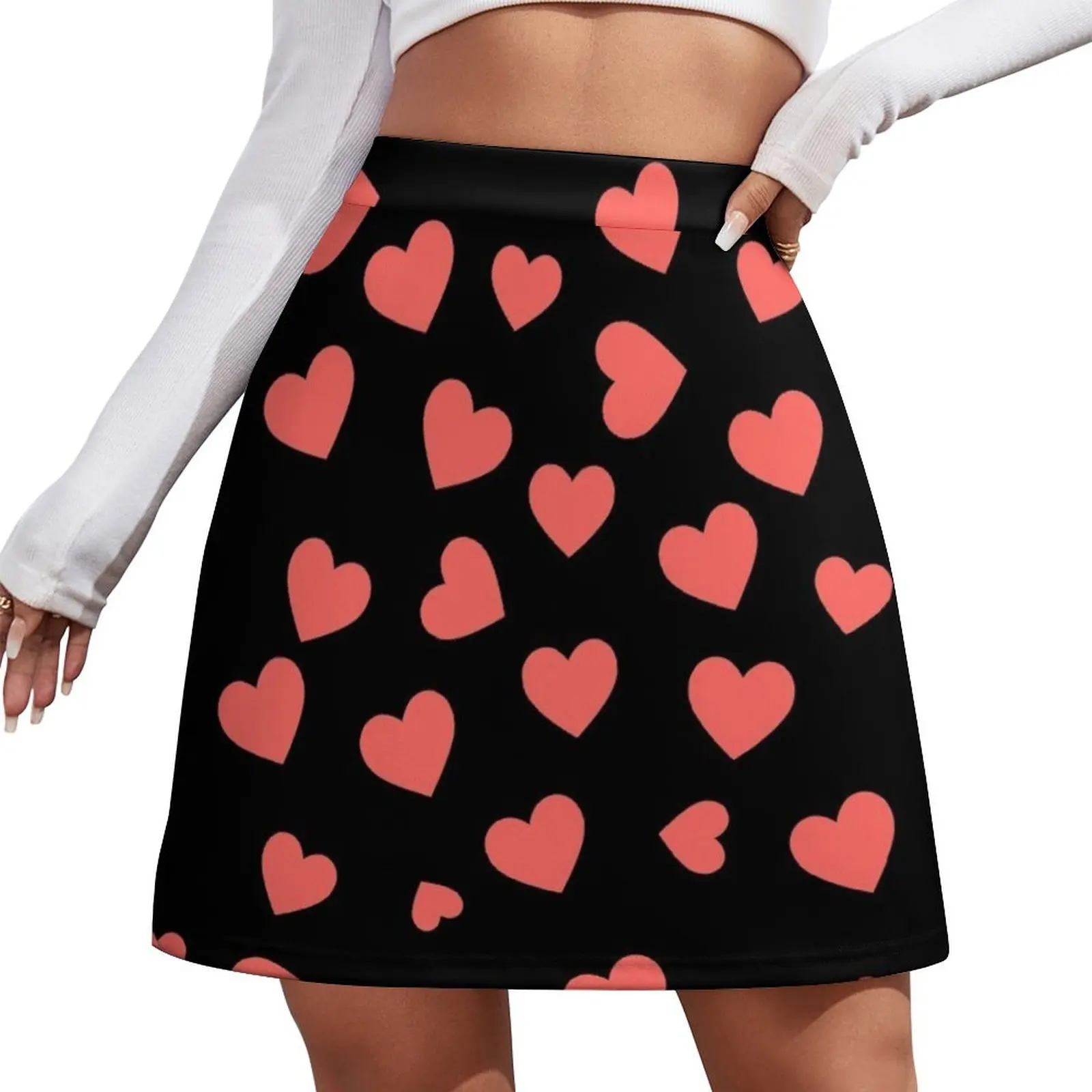 

Heart pattern Mini Skirt elegant party dresses for women 2026 micro mini skirt extreme fashion
