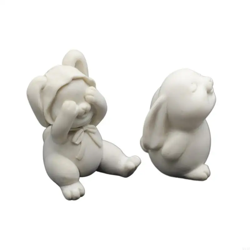 91AF 3D Bunny Molds vela sem graça