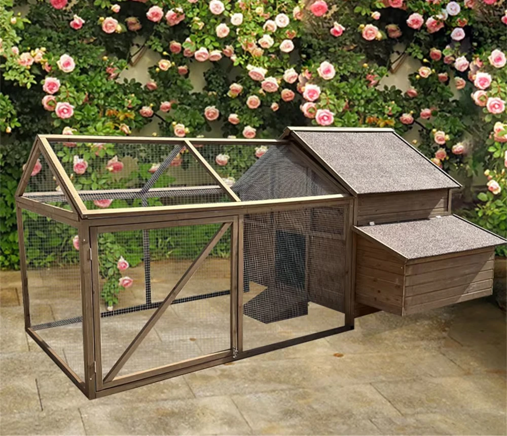 Factory Wholesale Hen House for 20 Chickens Pet Cages Houses Chicken Cottage Style Chicken House