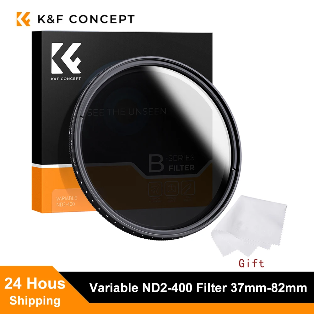 K&F Concept Регулируемый ND2-ND400 ND-фильтр 37/40