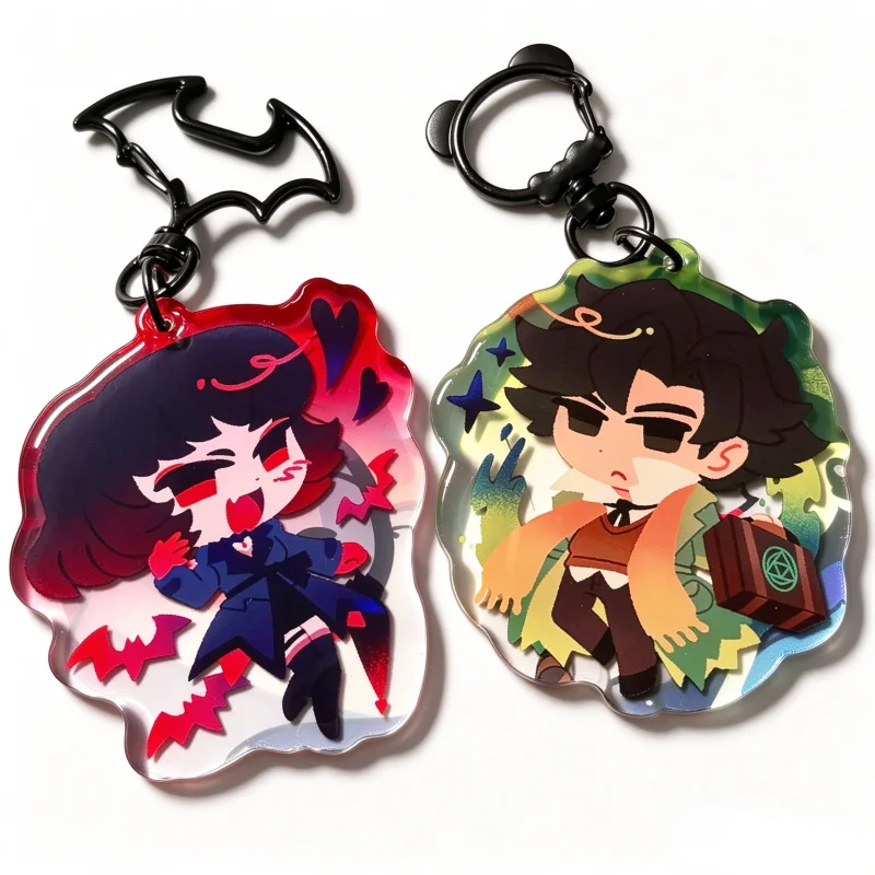 Deadlock Batcase Double Sided Acrylic Keychain Customizable Black Design Personalized Accessory