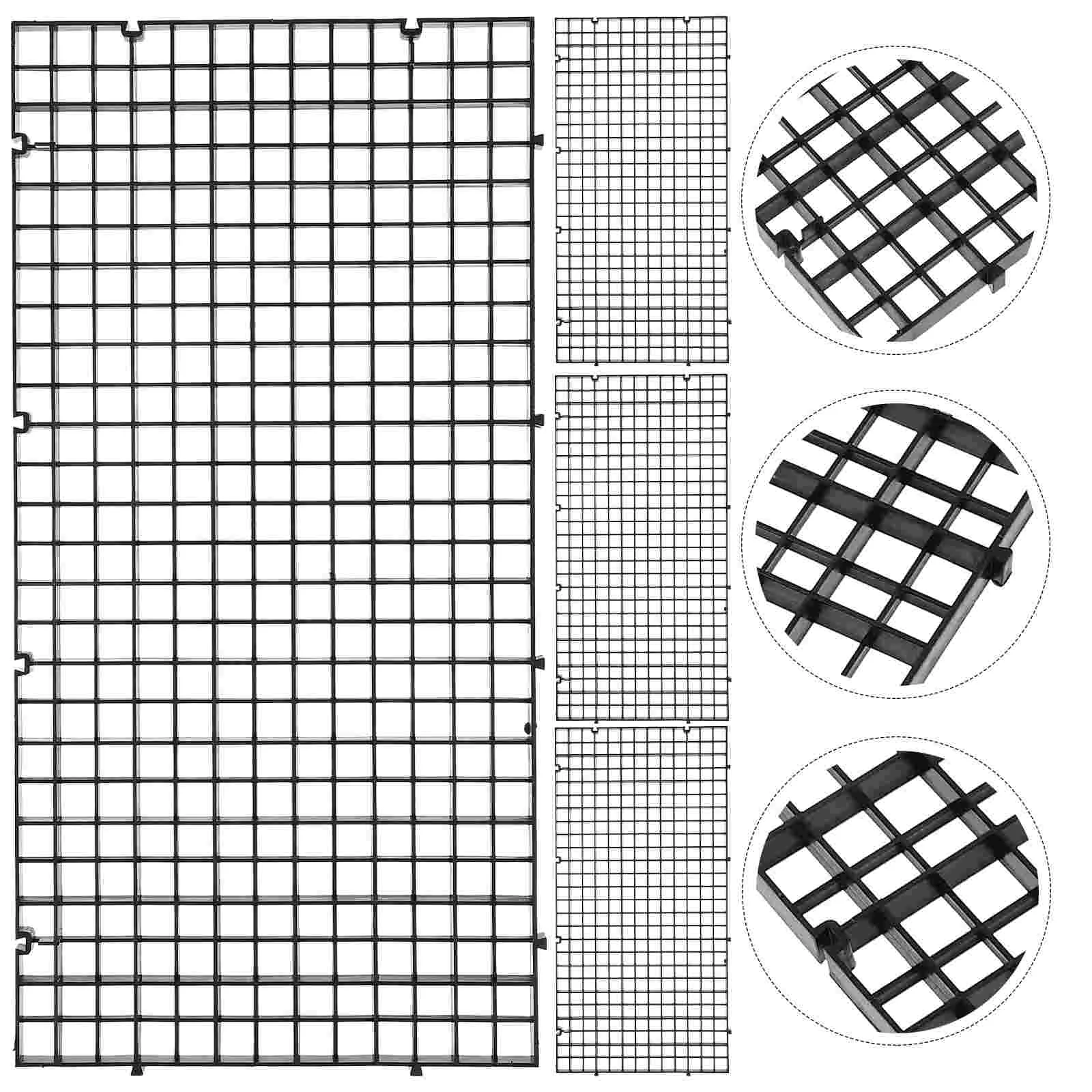 Fish Tank Plate Aquarium Bottom Filter Divider Grid Isolation Board Black Dividing Boards