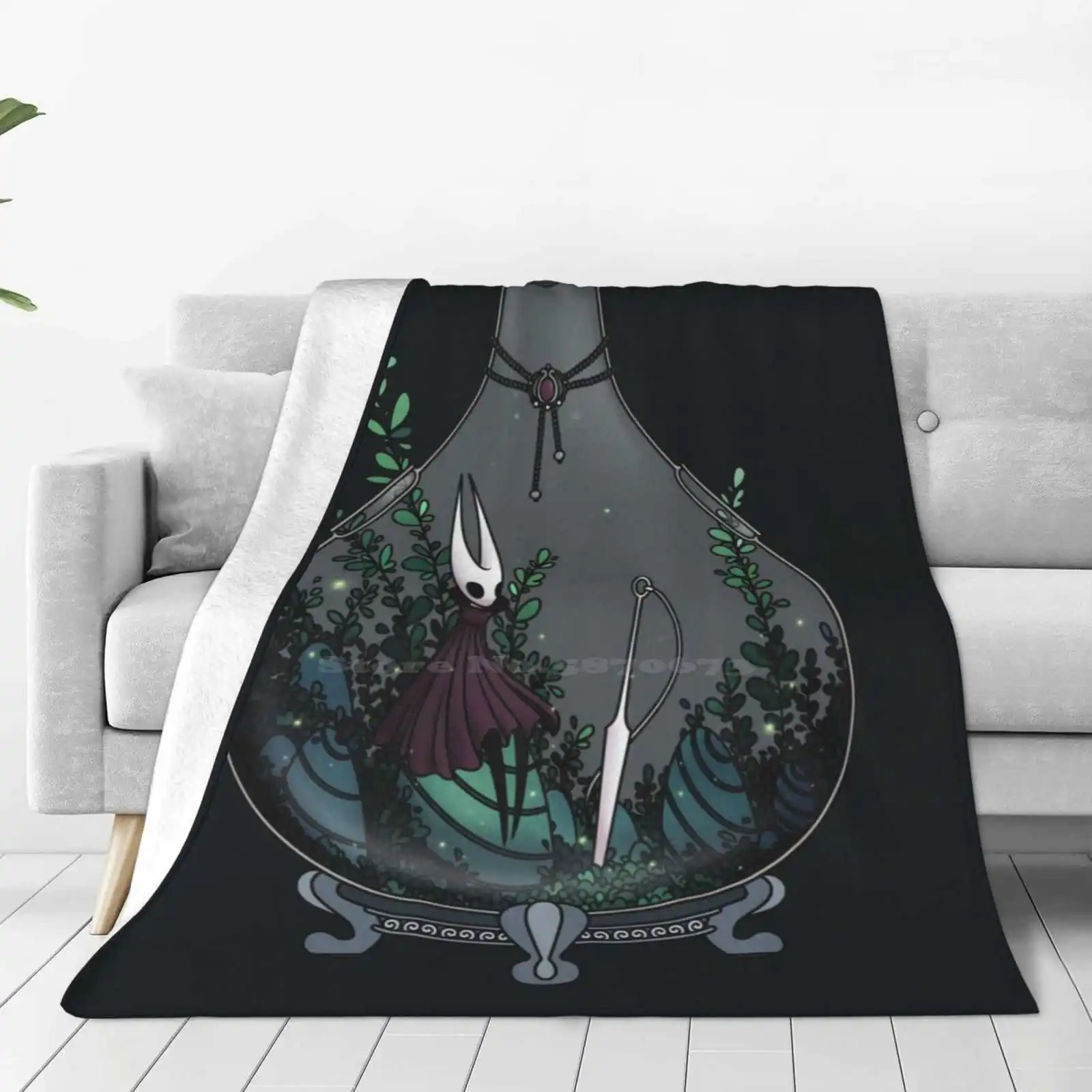 Waiting Trend Style Funny Fashion Soft Throw Blanket Hollowknight Hollow Knight Game Hornet Video Game Insect Gaming Games