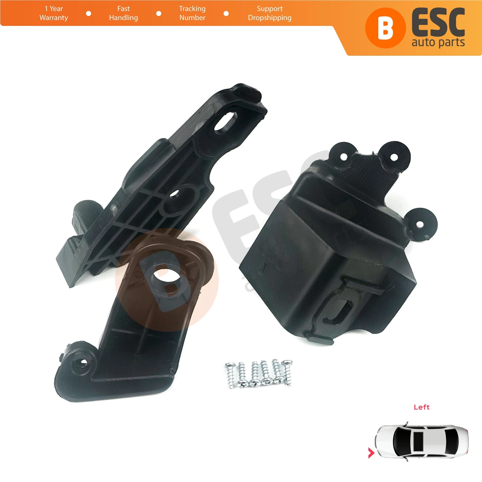 EHL550 Headlight Headlamp Housing Repair Mount Holder Bracket Tab Clips Left for Fiat Doblo MK2 263 Facelift 2015-2022 51974244