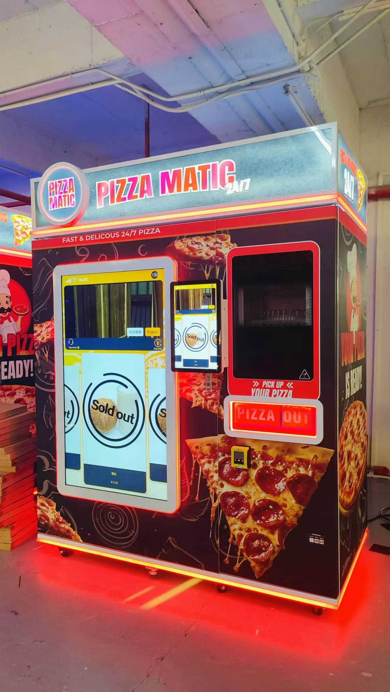 الجملة آلة بيع البيتزا الأوتوماتيكية الصانع الخدمة الذاتية SDK وظيفة نظام المراقبة عن بعد التجاري