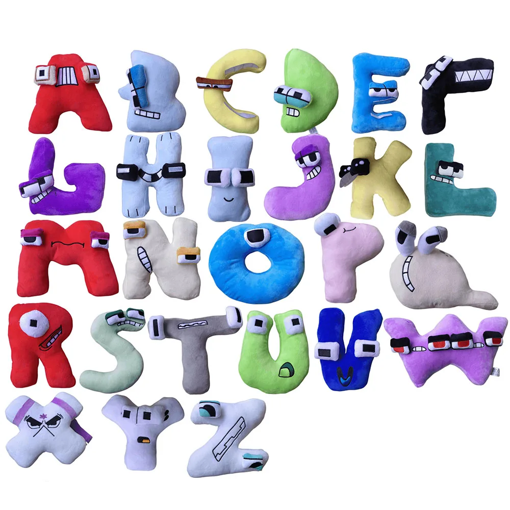 English alphabet dolls, plush doll pillows, creative spelling and intelligence development toys