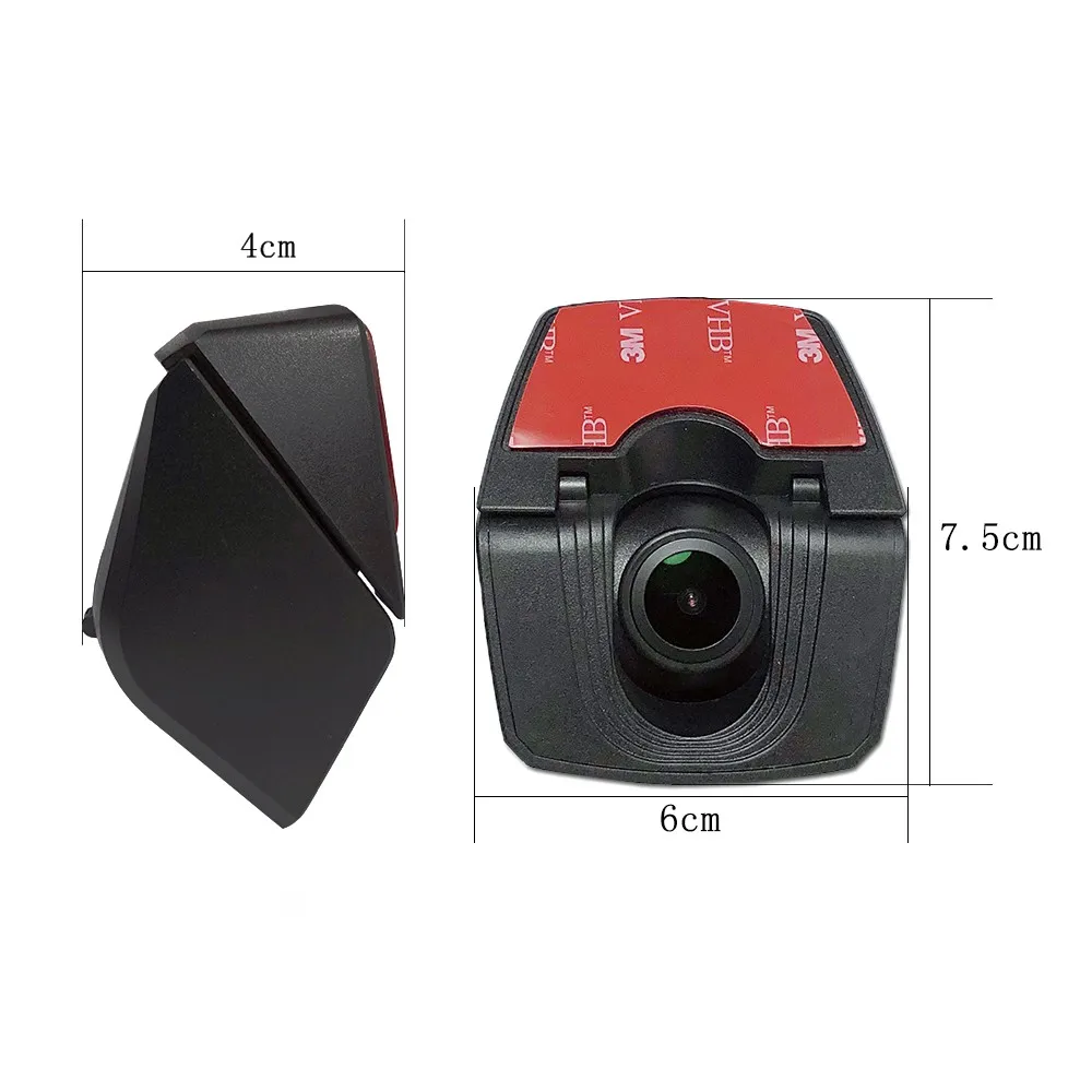 AHD 1080P Car Front View Camera Starlight Night Vision 155 Degree Wide Angle Built in Microphone For Car Taxi Bus Truck