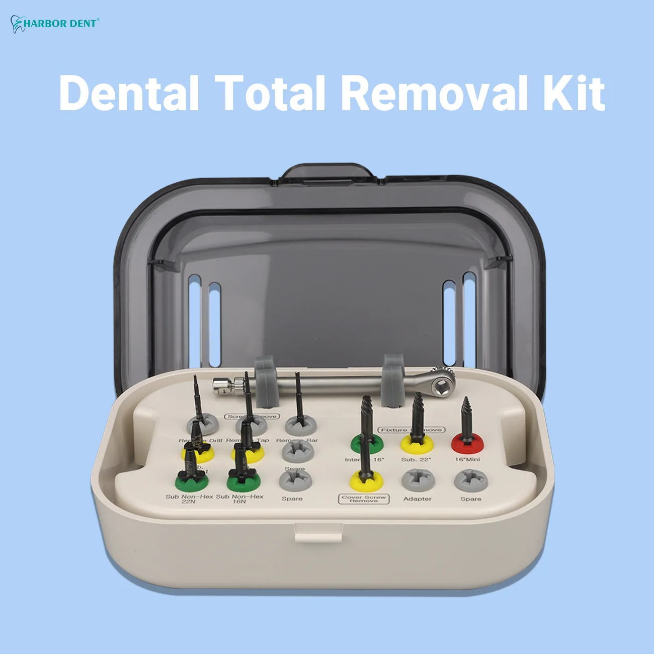 Dental Complete Disassembly Kit Dental Implant Fixture Broken Screw Removal Kit Removing Broken Fixture Ratchet Wrench