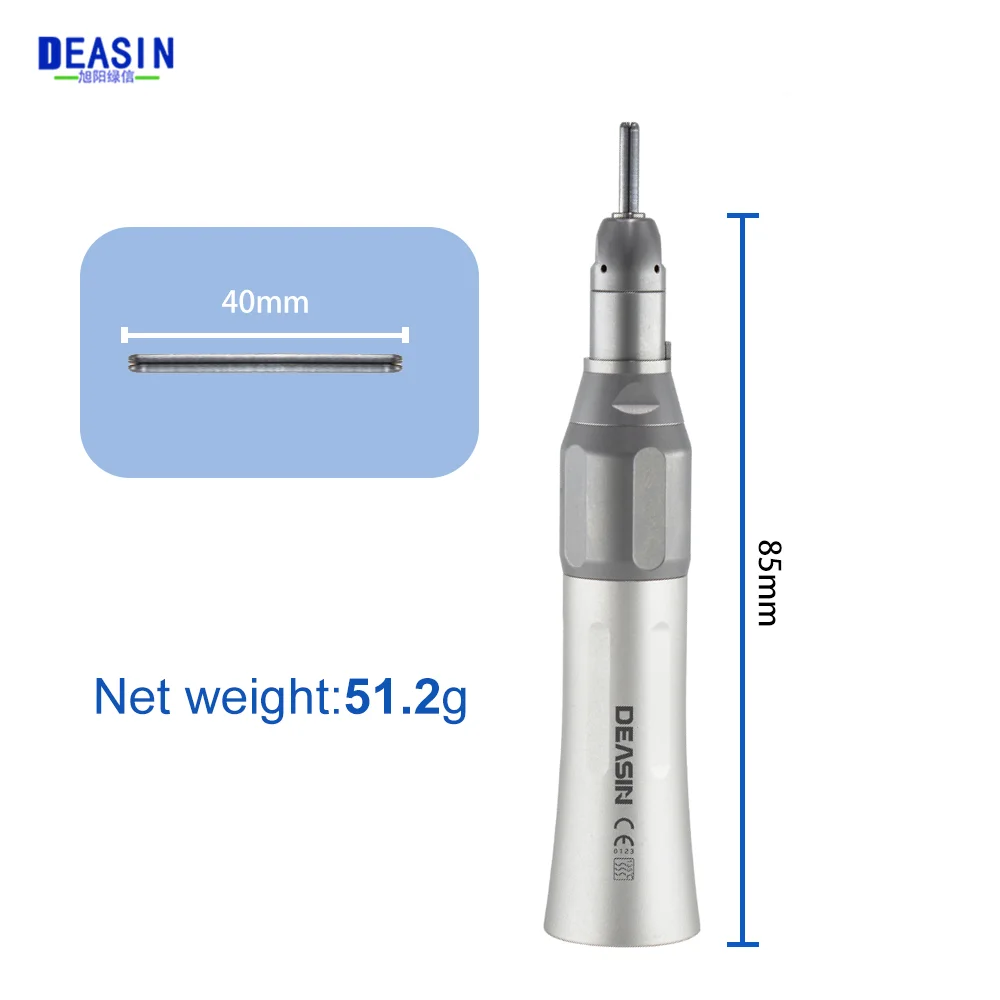 1:1 Dental lurus, kerucut hidung lurus kecepatan rendah rasio Handpiece lurus untuk alat dokter gigi motor tipe E Lab