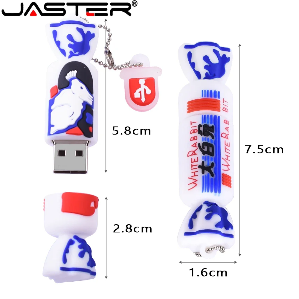 JASTER Fruit USB Flash Drive 64GB verdura Pen Drive 32GB cioccolato gelato Memory Stick carota peperoncino Pendrive melanzana Candy