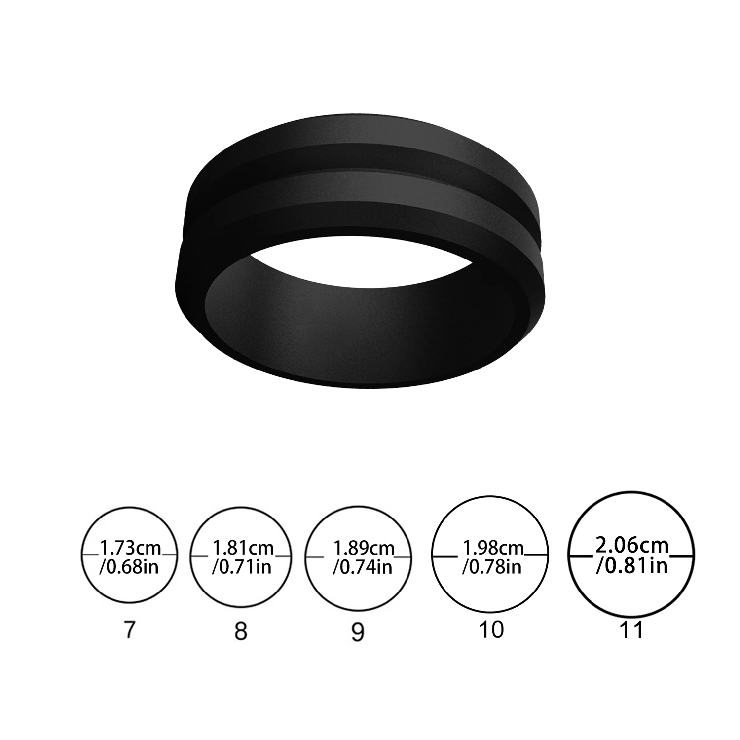 1pc 8mm New Sports Rings Hypoallergenic Mens Wedding Silicone Finger Ring Gift For Men 7-11 Size Outdoor Running Jewelry image 4