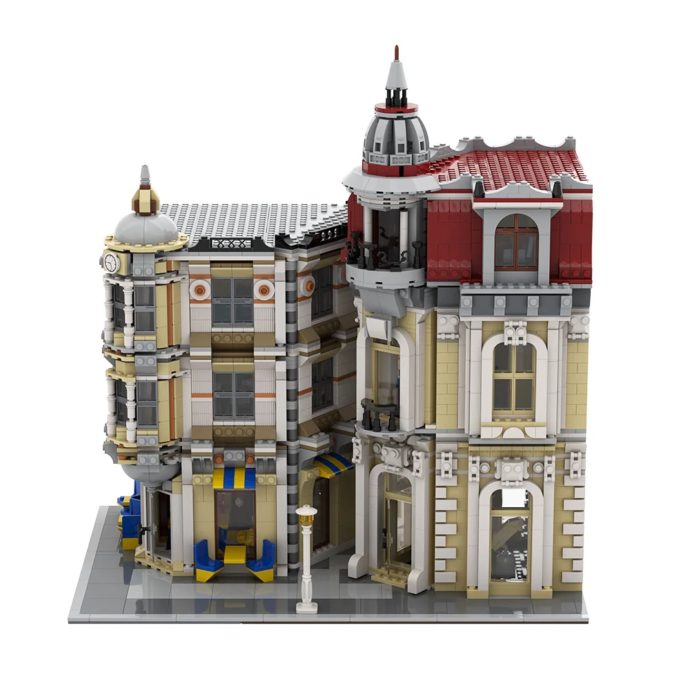 

Gobricks MOC Corner Alley Building Blocks Corner Modular building Set Toys For Gift