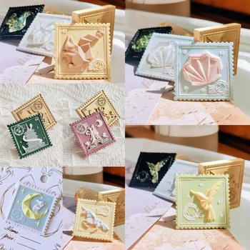 Moon fire seal copper head multi-layer special-shaped 3d embossing envelopes invitations wax seal stamp children&#x27;s stamps toy DIY toy