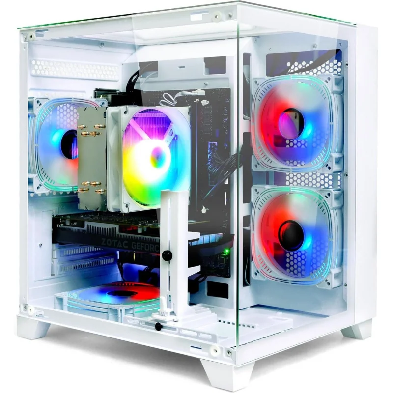 PC Desktop, I5-12400F, 2.5GHz, GeForce RTX 3050 6GB, 16GB DDR4 RAM, 1TB NVME SSD, for Gaming and Work, White