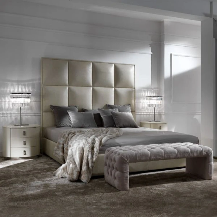 Hight quality leather bed modern bed bedroom furniture king size beds