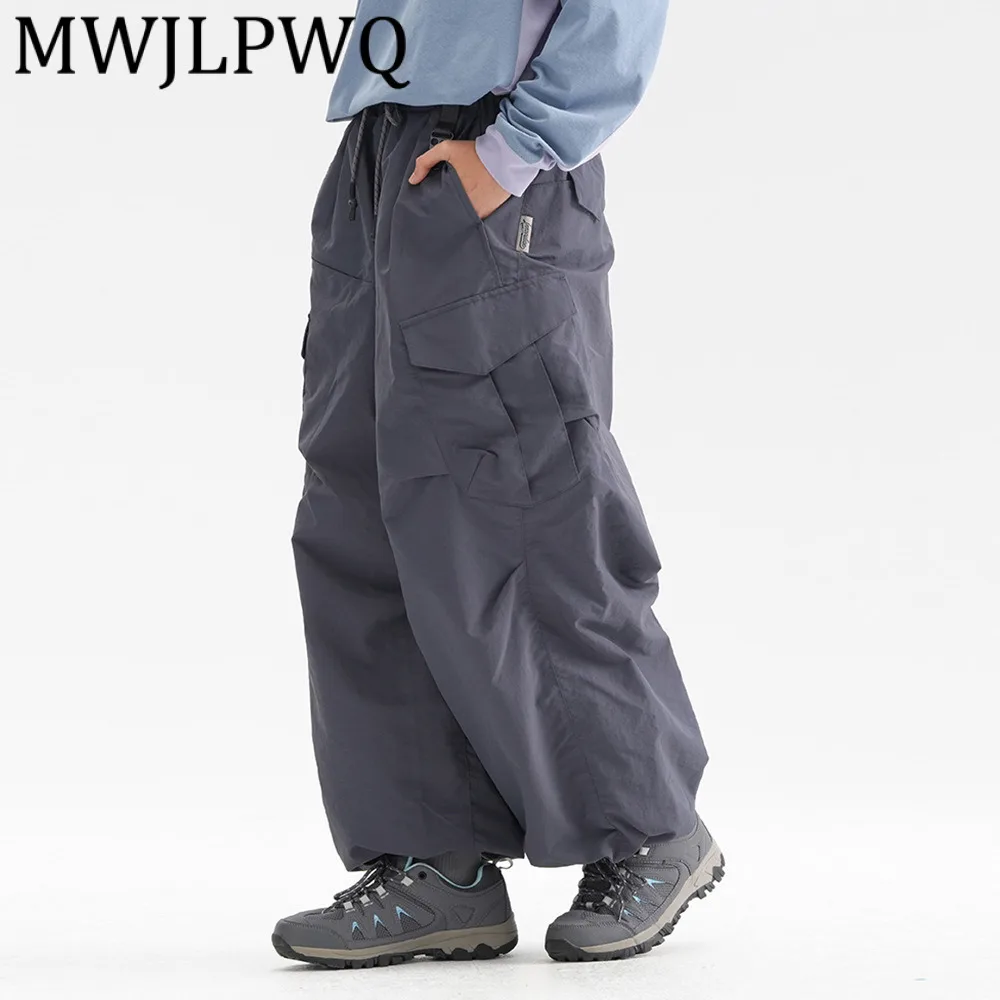 

MWJLPWQ модные функциональные стильные спортивные повседневные брюки-карго унисекс, свободные брюки с рюшами и рюшами, новинка осени 2023, 21835