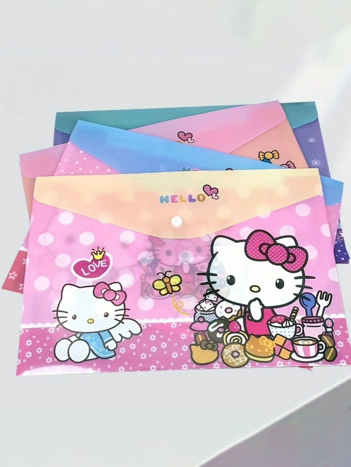 1/4/8/12pcs HelloKittys A4 Document Bag Durable Stylish for Students Teachers Perfect for Organizing Files, Test Papers