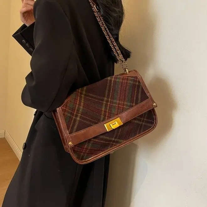 

High-End Vintage Diaper Bag Women Crossbody Messenger Bag Luxury Designer Handbag Minimalist Elegant Large Leather Tote Bag