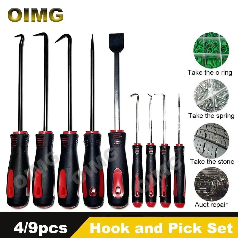 4Pcs O-Ring Seal Gasket Hooks Puller Remover Auto Vehicle Oil Seal Screwdrivers Set Pick Hooks Repair Tools for Car Hand Tools