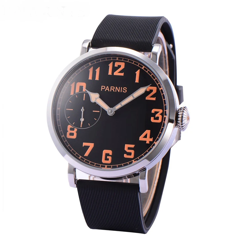 PARNIS 46mm 316L Polished stainless steel Watch CASE fit 6498 6497 Seagull ST36 movement WATCH