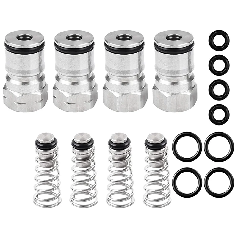 BAAU 4 Pairs Cornelius Type Ball Lock Keg Posts,Stainless Steel Poppets And Springs,Poppet Female Thread Gas + Liquid