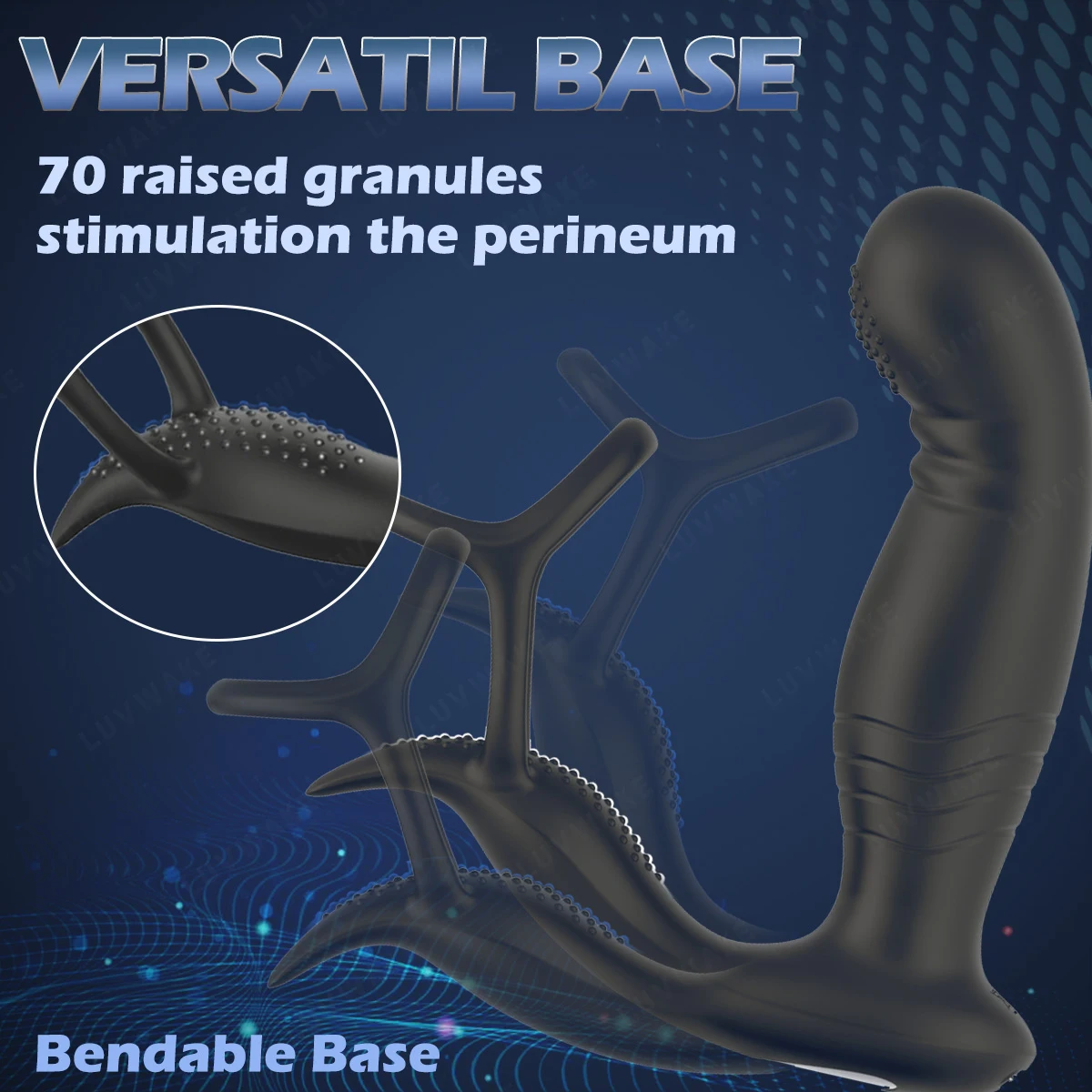 10 Wiggle Vibration Anal Plug Prostate Massager with Penis Ring Butt Plug Vibrator Perineum Stimulator Male Sex Toys for Men