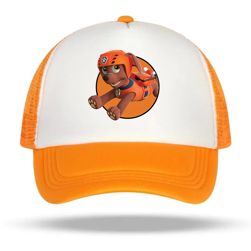 Paw Patrol Skye Kids Baseball Cap Marshall Rubble Girl Peak Cap Cartoon Boy Chase Rocky Mesh Cap Parent-child Summer Sunhat Gift