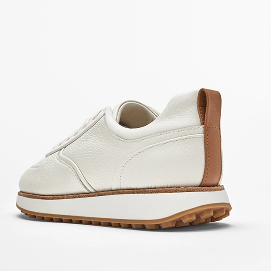 Withered Fashion Shoes Women Patchwork Shoes Women Color Contrast Genuine Leather Retro Casual Sneakers Women