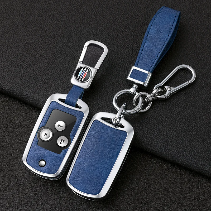 

Alloy Car Key Case Cover Shell For Honda Civic Fit Accord CRV HRV Jazz For Acura TL TSX ZDX RSX CRZ 2 3 Buttons Auto Accessaries