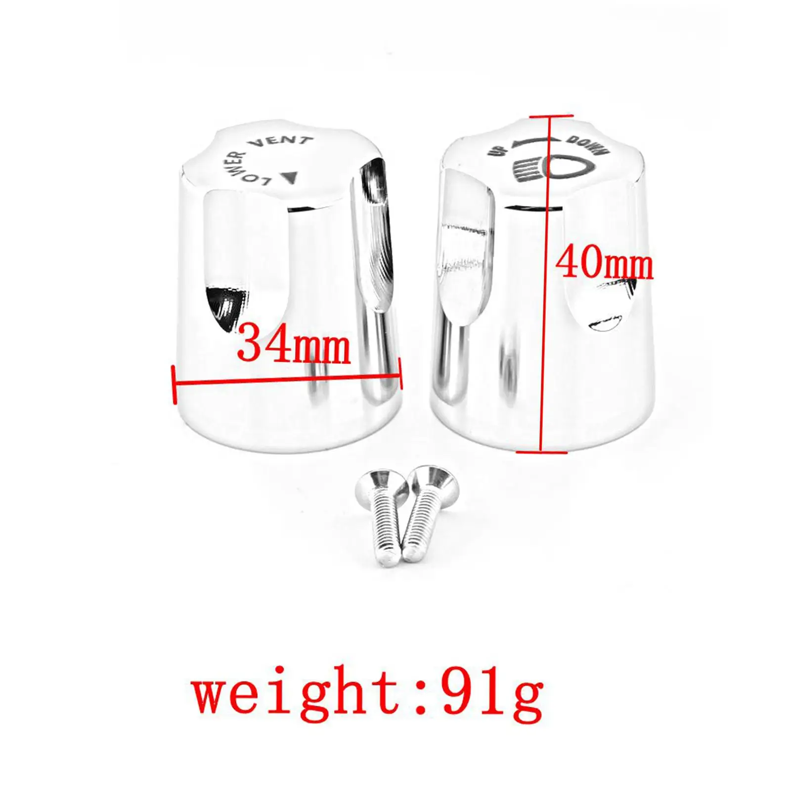 Motorcycle Headlight Adjustment Switch Knob Cover Aluminum Alloy Direct Fit for Honda GL1500 19