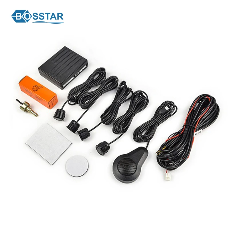 

Car Parking Sensor Parktronic 4 Sensors Buzzer Reverse Backup Radar Buzzer System