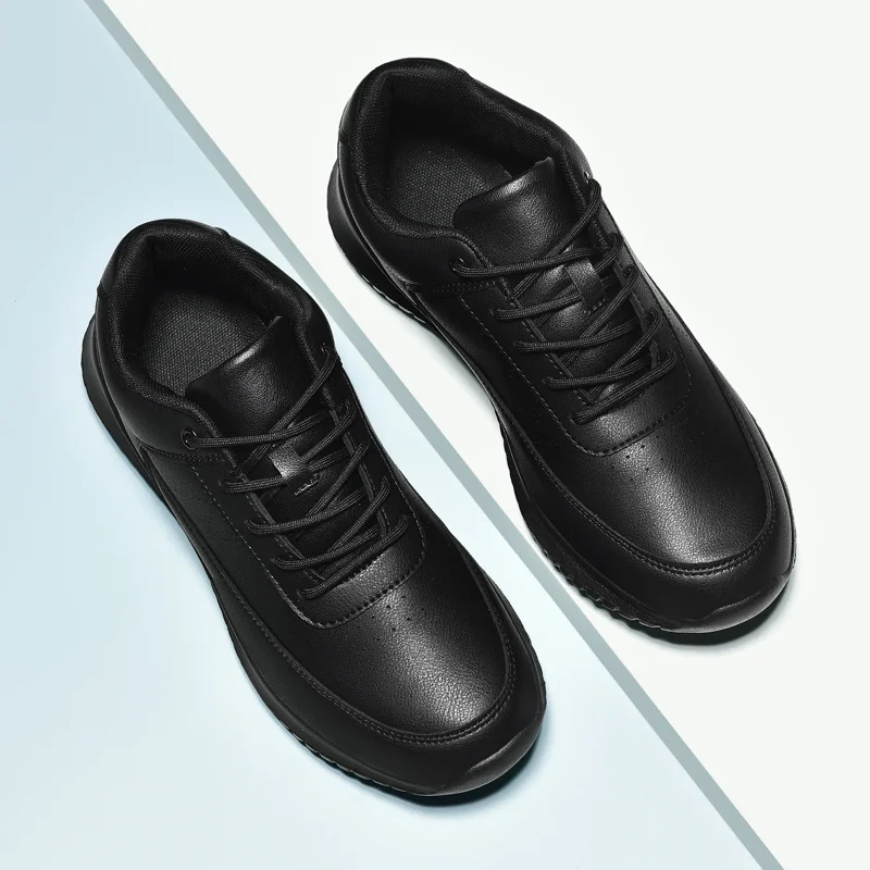 Chef shoes four seasons new soft sole non-slip waterproof oil-proof kitchen work shoes men's plus size casual light sports shoes
