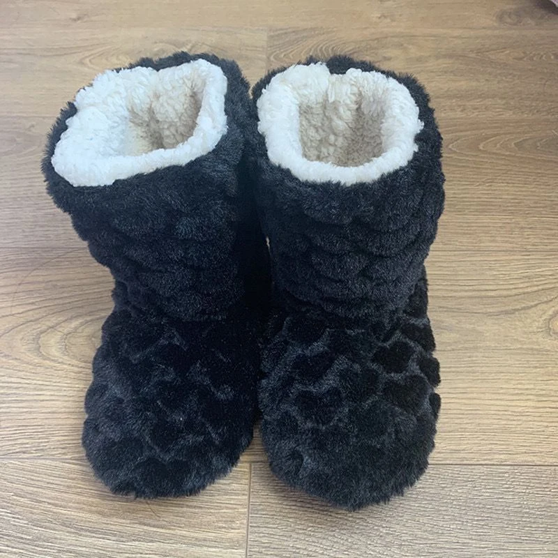 Fashion Shoes Comfortable Plush Foot Warmer Shoes Washable Warm Plush Socks High For Men And Women Solid Color Socks Shoes