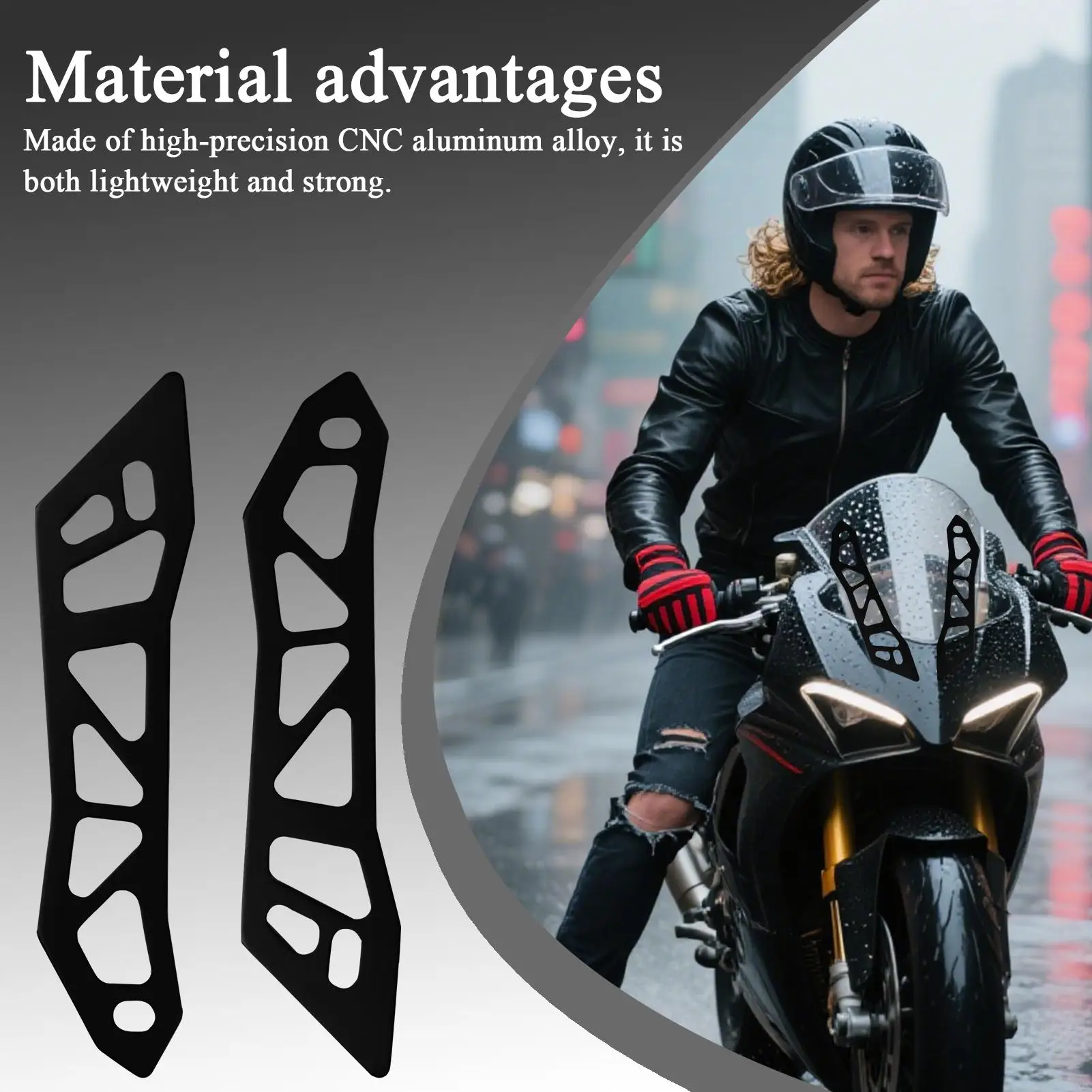 

Motorcycle Windshield Support Alloy Adjustable Regulator Aluminum Alloy Bracket Rust-Proof Quick-Release Replacement Accessories