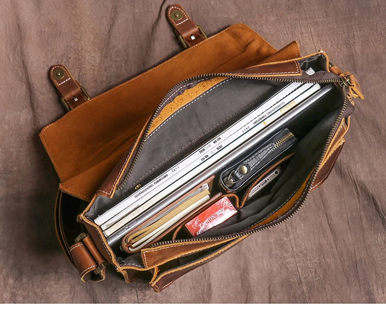 LUOKIR Retro Umhängetasche Crazy Horse Leder Schulter Tasche männer Echte Leder Crossbody Lokomotive Tasche Klassische Cambridge Tasche – Detail 15