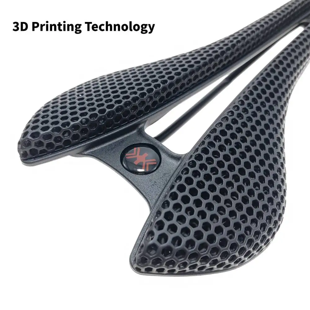 NEUE 3D Gedruckt Fahrrad Sattel Ultraleicht Carbon Faser Hohl Atmungsaktivem MTB Kies Straße Fahrrad Radfahren Sitz Teile – Detail 5