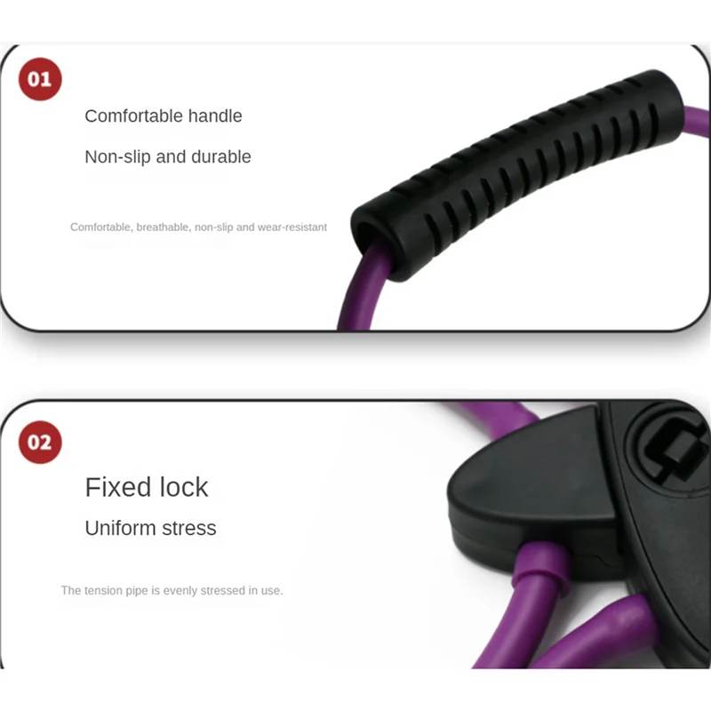 【تخفيضات الصيف】2X مجموعة أشرطة مقاومة البيلاتيس المصلحة معدات اللياقة البدنية المنزلية لتمرين الجسم بالكامل - تساعد على عضلات الهدف (أرجواني)