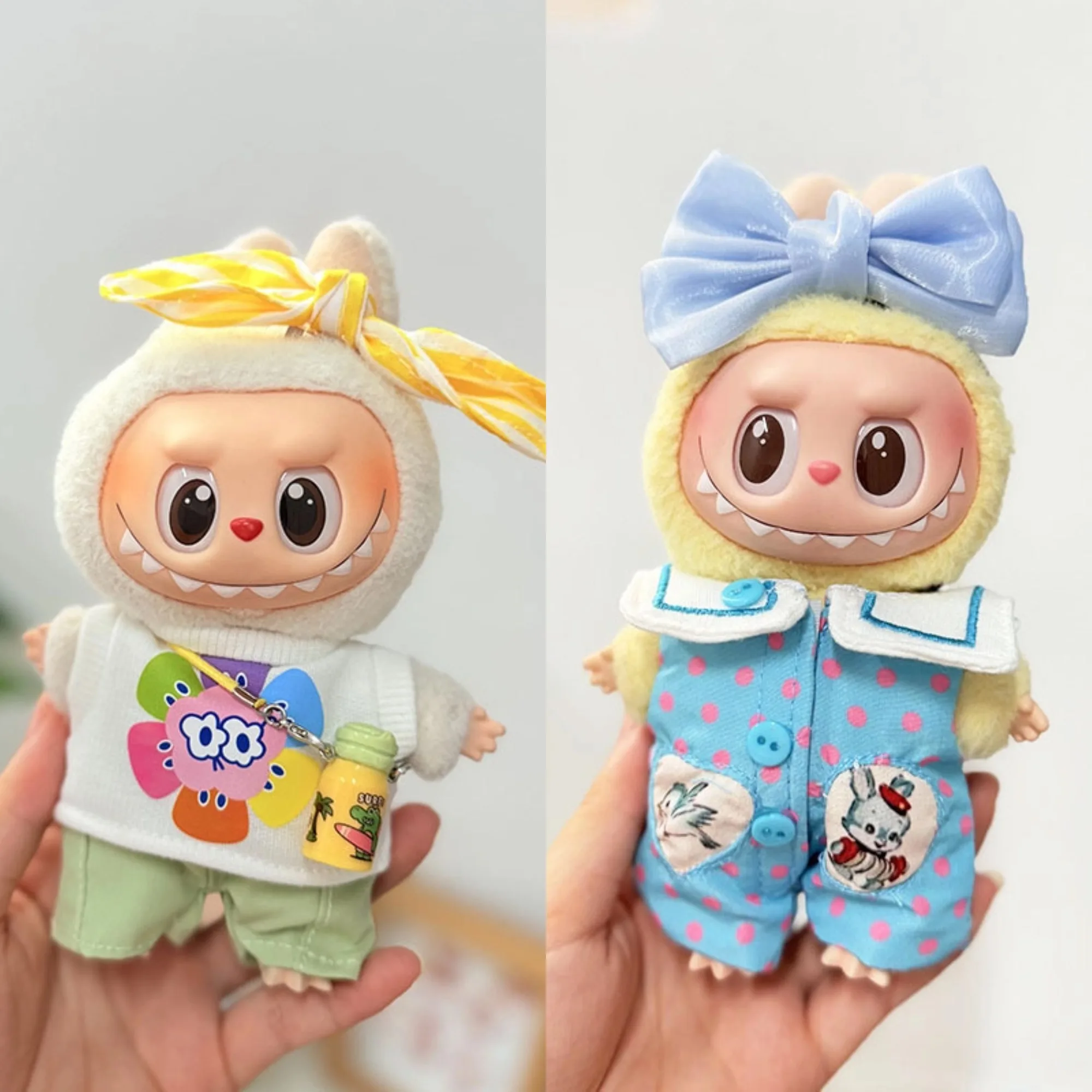 

Sweet Friends Collection Bunny Bird Bodysuit Seven-color Flower for Labubu 1st-3rd Gen Hanging Decor Outfit Clothes for Labubu