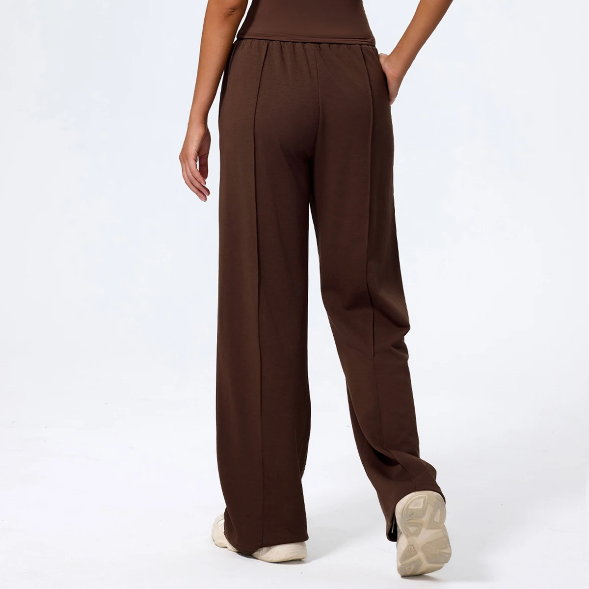 Sweatpants Women Casual Outdoor Running Workout Yoga Long Pants Gym Straight Fit Drawstring Pocket Sport Pants Female