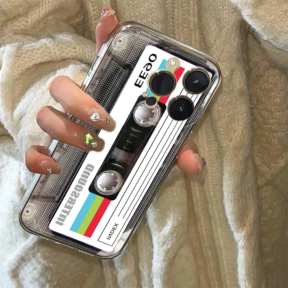 Retro-Kassetten-Kunst Klare Hülle für Samsung Galaxy S25 S24 S23 Ultra S22 S21Plus FE A56 A55 A54 A53 A36 A35 A34 5G PC Funda – Detail 16