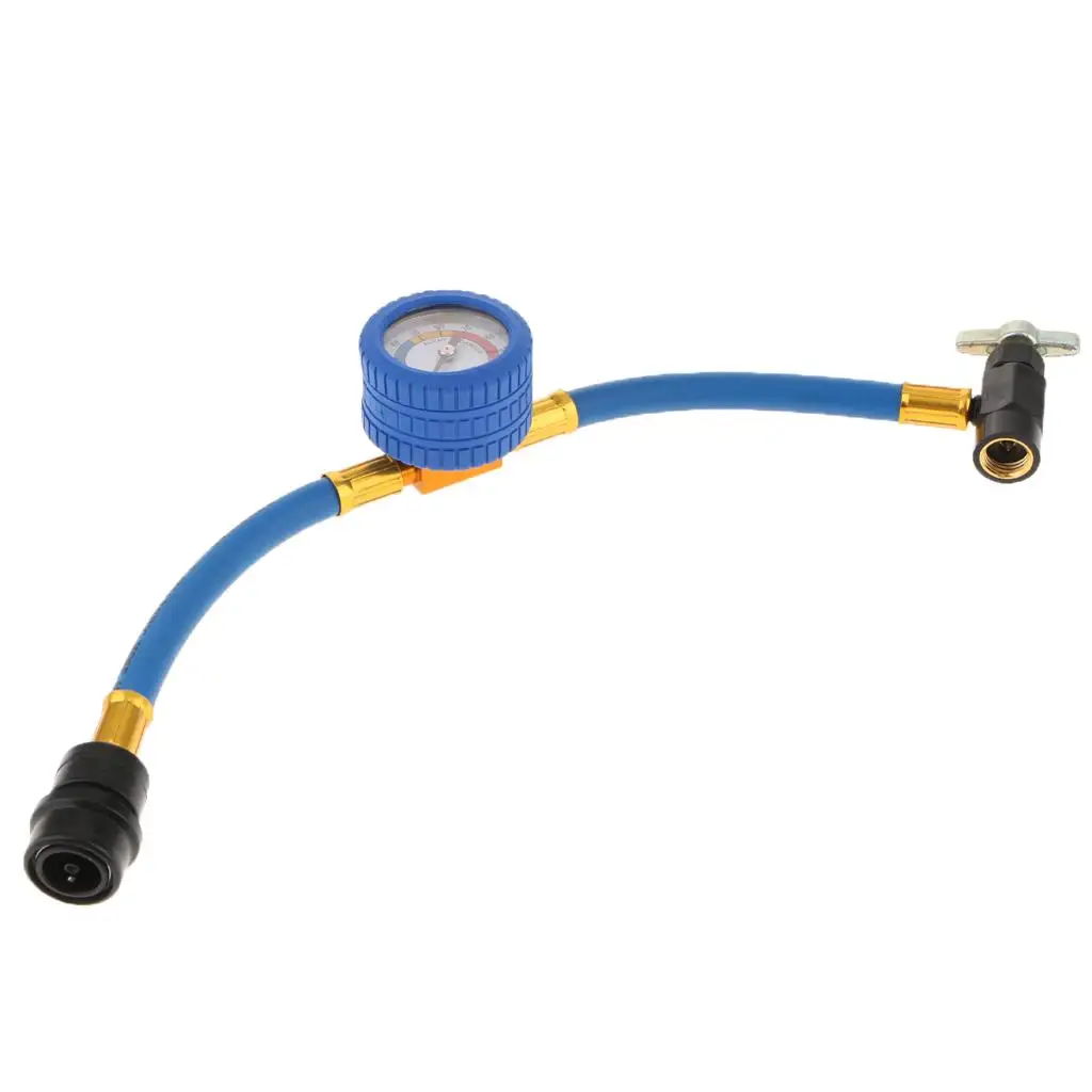 R134-A Air Conditioning Re Measuring Hose Gauge Valve Refrigerant Pipe