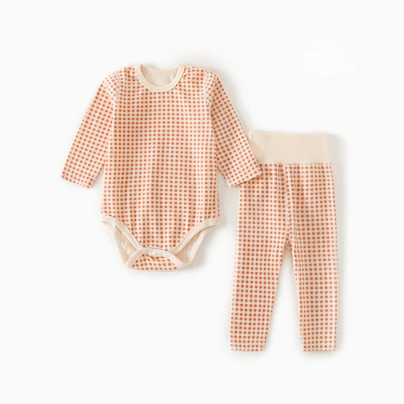 AYNIGIELL Newborn Bodysuits+Pants Unisex Cotton Baby Girl Clothes Long Sleeves Newborn Baby Boy Clothes  for 0-18 Months