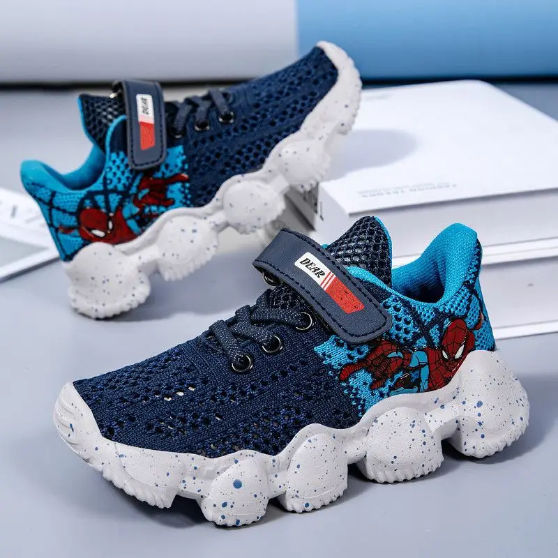 حذاء Marvel Spiderman الجديد للأولاد خفيف الوزن وغير قابل للانزلاق وجيد التهوية للطلاب في الصيف والجري في الهواء الطلق حذاء رياضي شبكي مريح #5