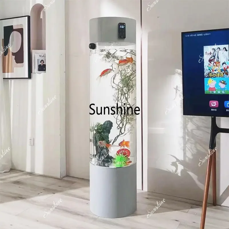 YWater-free intelligent remote control wireless fish tank, silent oxygenated aquarium circulation landing