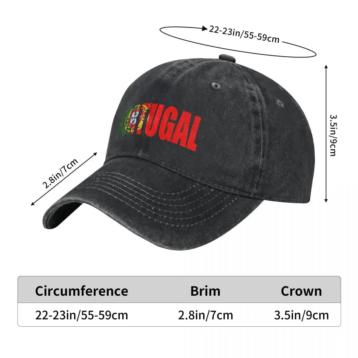 Portugal Flag Casual Baseball Cap Spring Cool Fashion Trucker Hat Sun Visor Hunting Camping Hip Hop Hats Women Men Baseball Caps